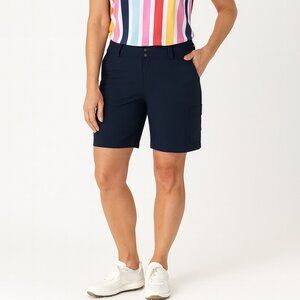 Willit Sports Deep Blue Outdoor Pro 7" Flat Front Shorts Womens Size 10 NWT